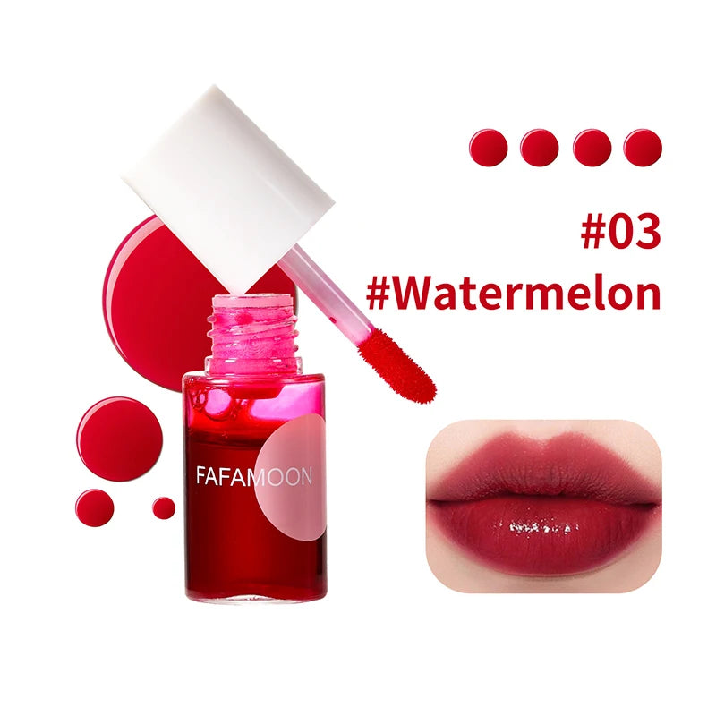 Long Lasting Water Tint Lipgloss Cup-resistant Nourishing Lip Stain Hydrating Lipstick Fruit Platter Series Lip Makeup Korean