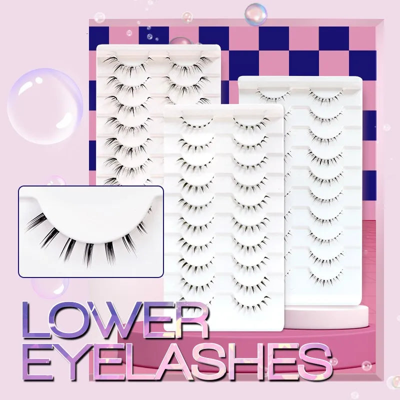 Bottom False Eyelashes Lower Lash Extensions 10 Pairs Under Fake Lashes Strip Manga Natural Look Pack Soft Make Up For Women