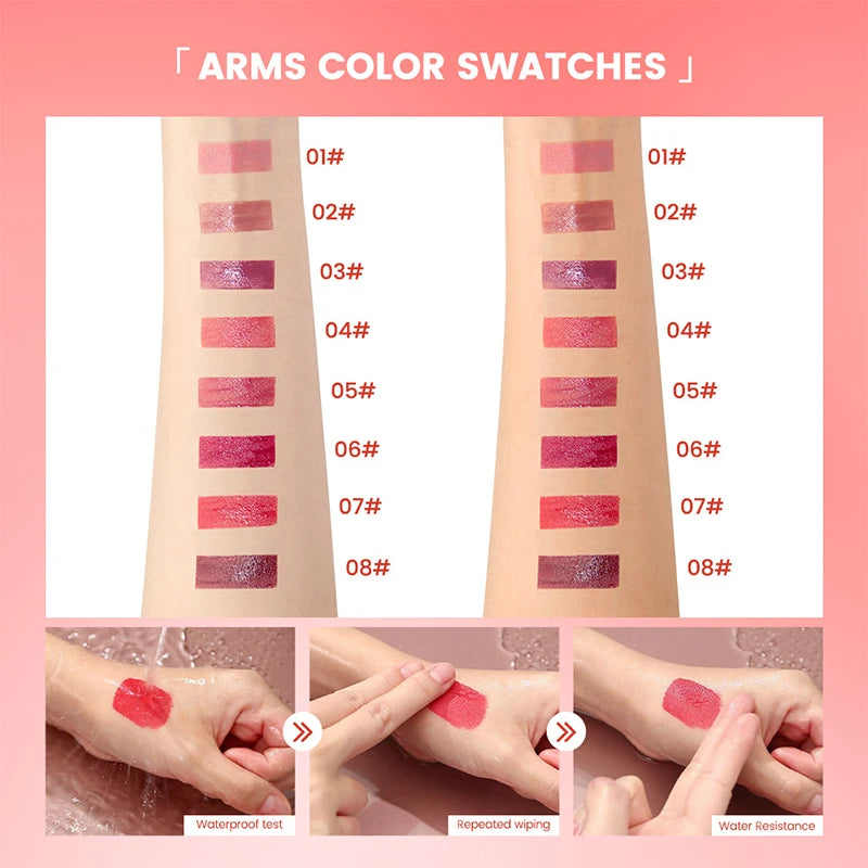 Waterproof Lip Gloss Mirror Lipgloss Glaze Moisturizing Water Glossy Lip Gloss Shine Liquid Lipstick Long Lasting Korean Makeup