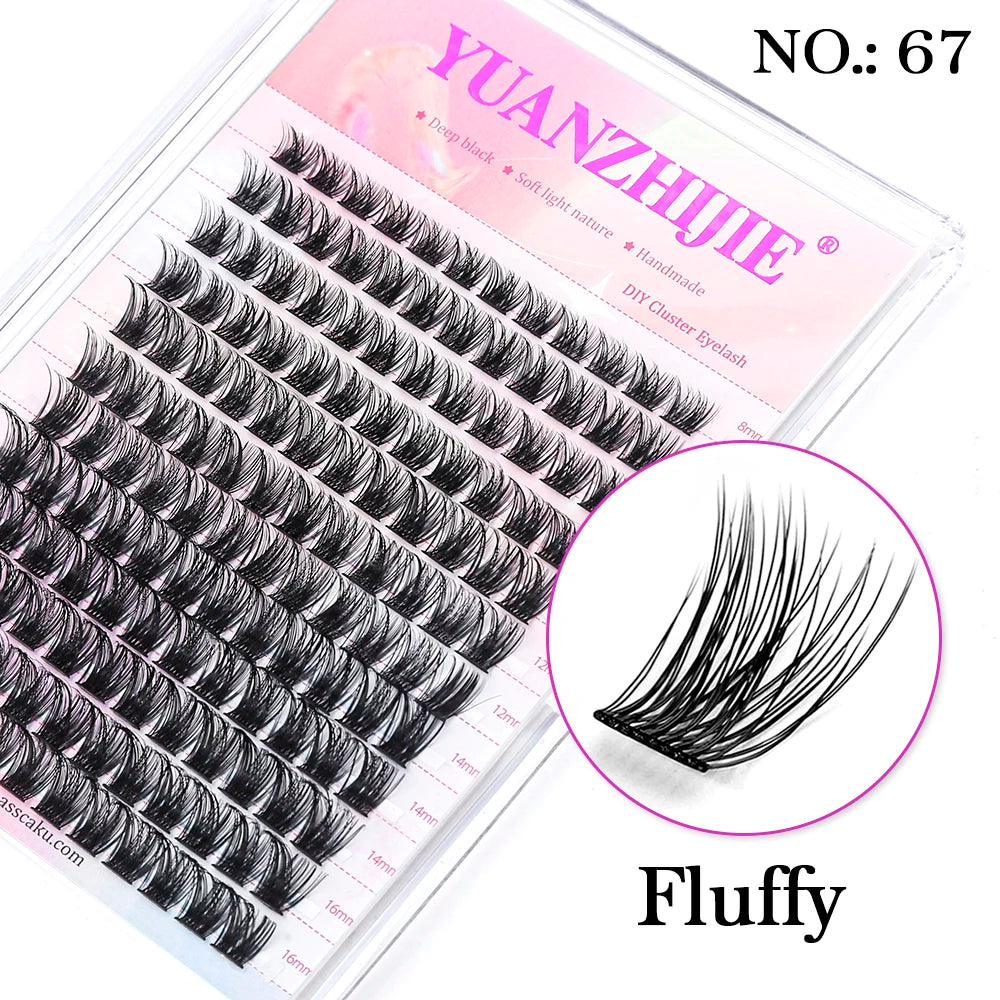 Mix Length 8-16mm DlY Eyelash Extension Waterproof Soft False Eyelashes Make Up Tools Segmented Lash Extensions Easy to Operate