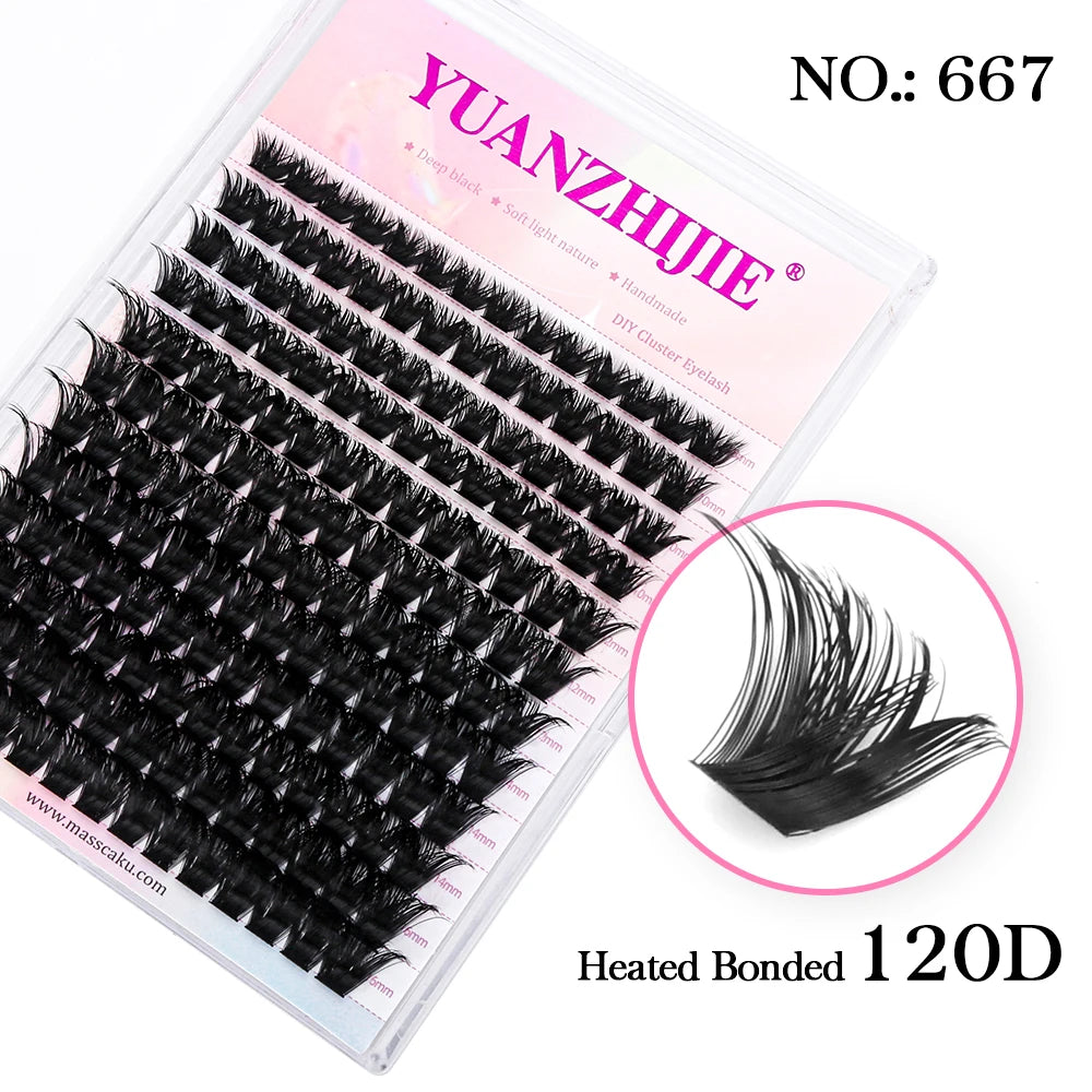 Mix Length 8-16mm DlY Eyelash Extension Waterproof Soft False Eyelashes Make Up Tools Segmented Lash Extensions Easy to Operate