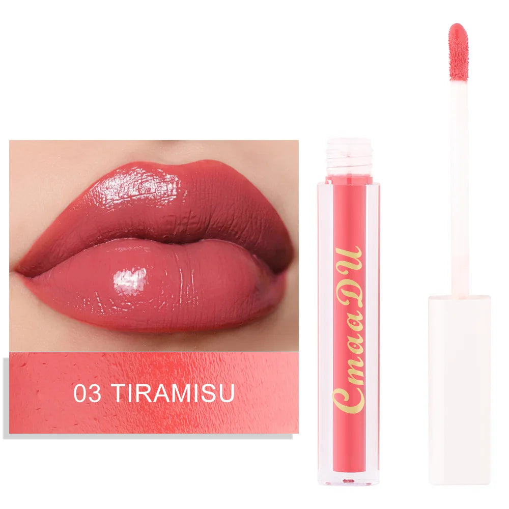 CmaaDu Hydrating Mirror Glossy Liquid Lipstick Lip Gloss  Moisturizing Lip Glaze  Non-Sticky Tint Glow Plumper Makeup Lipgloss