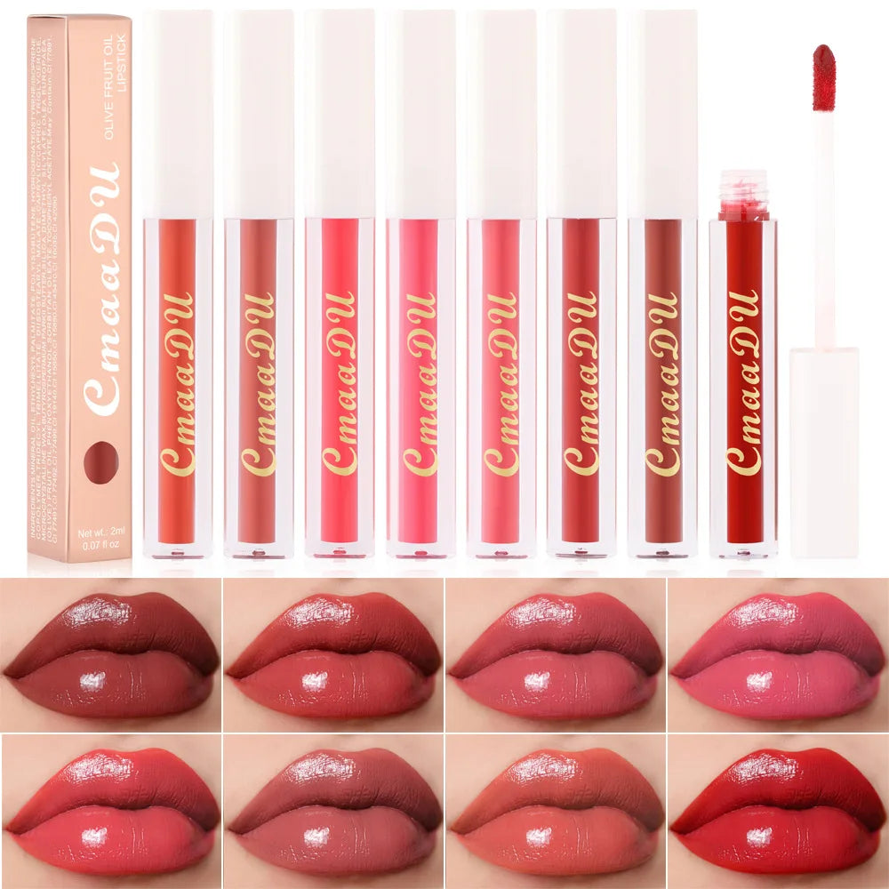 CmaaDu Hydrating Mirror Glossy Liquid Lipstick Lip Gloss  Moisturizing Lip Glaze  Non-Sticky Tint Glow Plumper Makeup Lipgloss