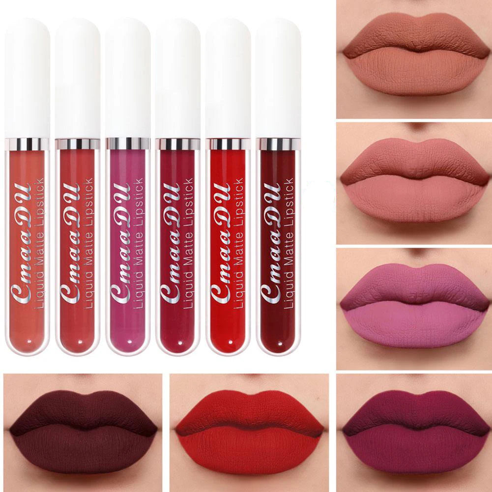 18 Color Waterproof Liquid Matte Lipstick Long Lasting Sexy Red Moisturizing Lip Gloss Velvet Non-Stick Lip Tint Makeup Cosmetic