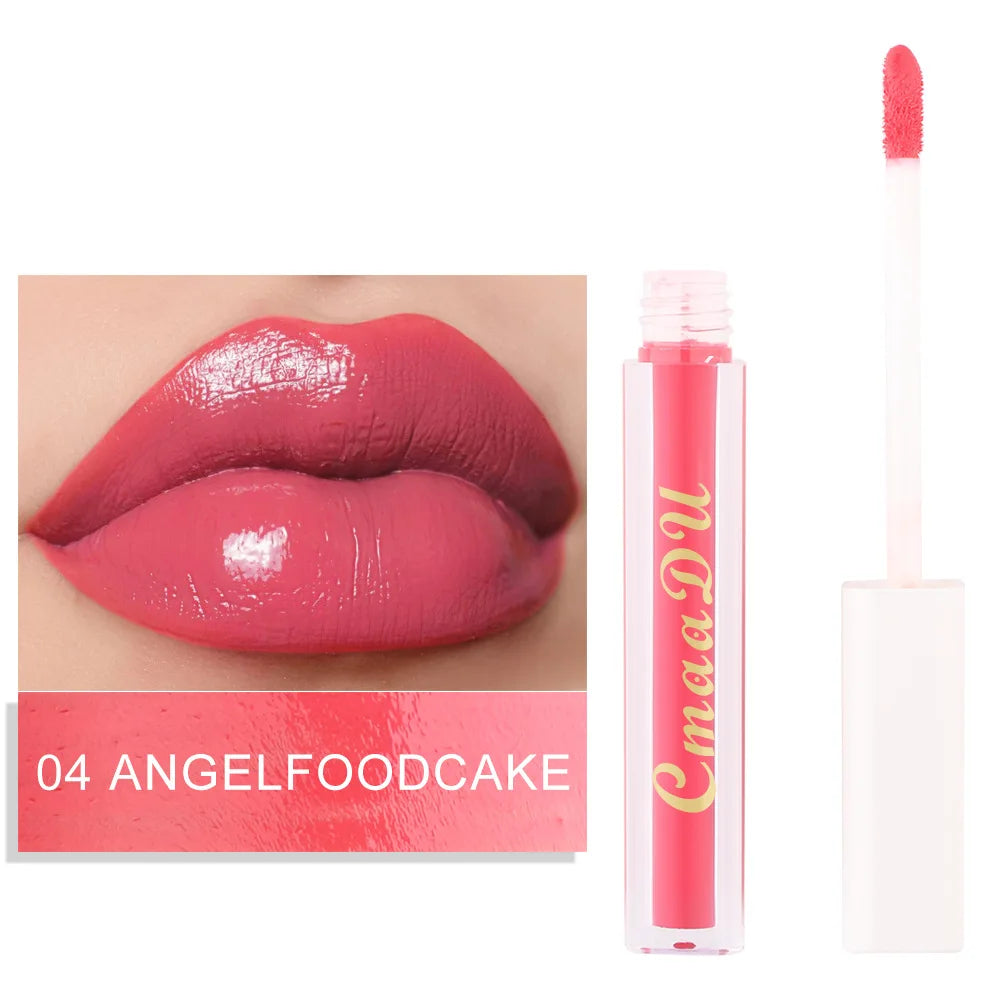 CmaaDu Hydrating Mirror Glossy Liquid Lipstick Lip Gloss  Moisturizing Lip Glaze  Non-Sticky Tint Glow Plumper Makeup Lipgloss