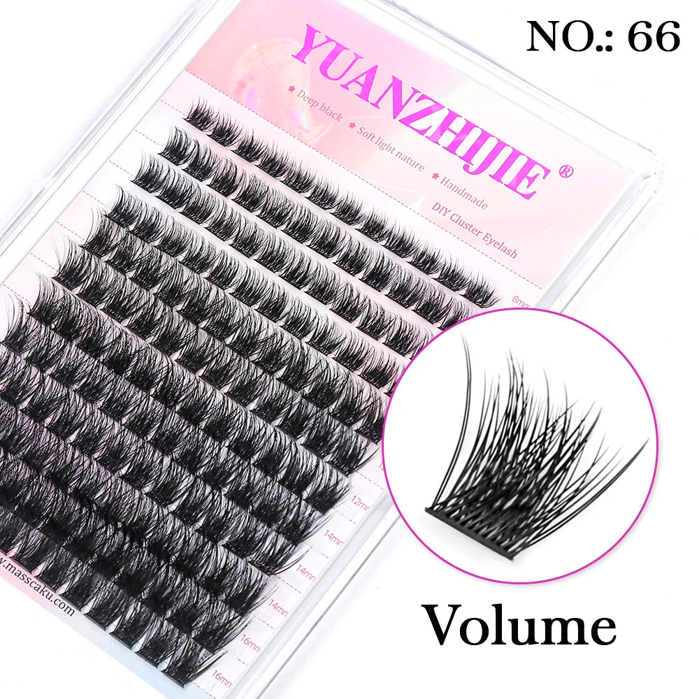 Mix Length 8-16mm DlY Eyelash Extension Waterproof Soft False Eyelashes Make Up Tools Segmented Lash Extensions Easy to Operate