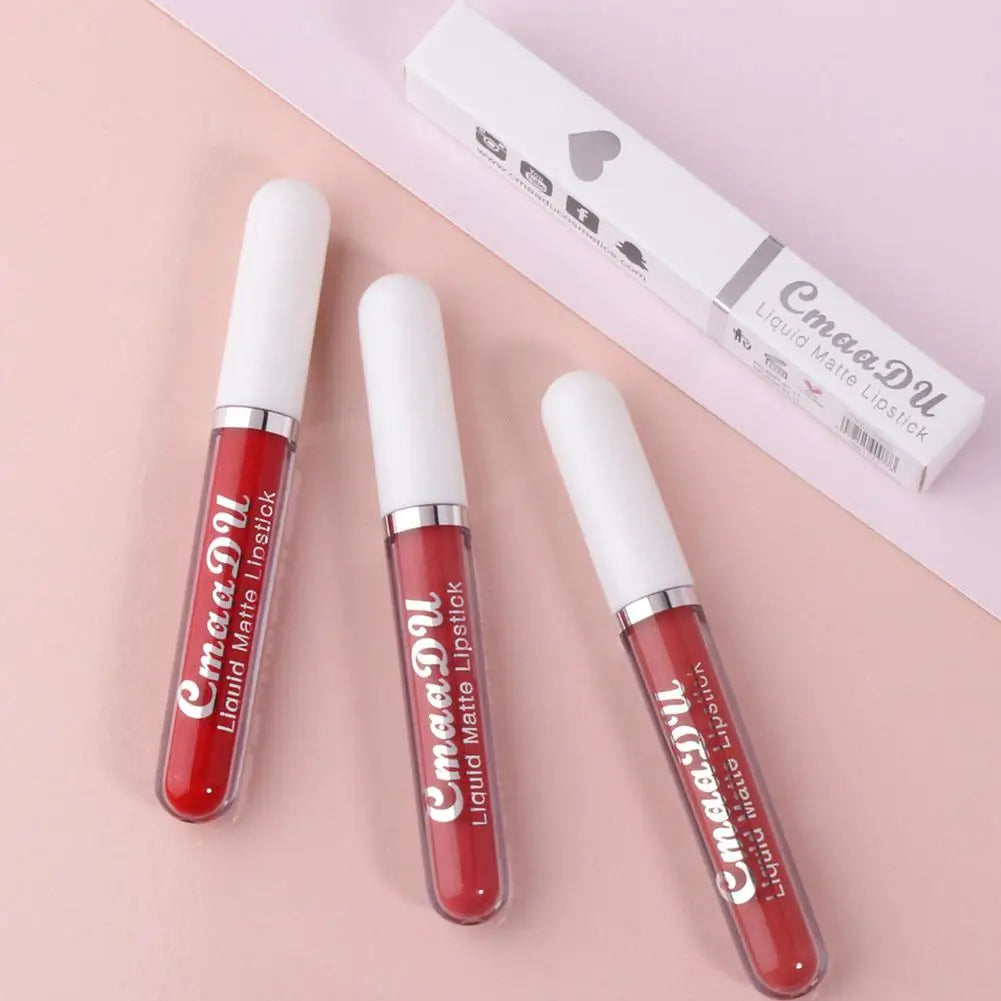 18 Color Waterproof Liquid Matte Lipstick Long Lasting Sexy Red Moisturizing Lip Gloss Velvet Non-Stick Lip Tint Makeup Cosmetic