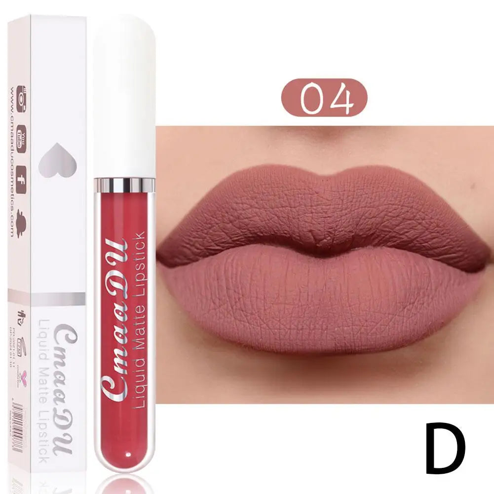 18 Color Waterproof Liquid Matte Lipstick Long Lasting Sexy Red Moisturizing Lip Gloss Velvet Non-Stick Lip Tint Makeup Cosmetic