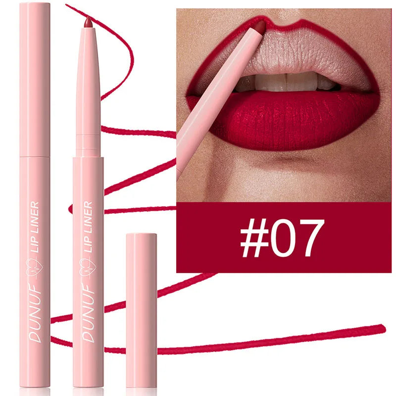 Matte Lip Liner Pencil Long-lasting Creamy Plumping Lip Stain Waterproof Natural Nude Brown Slim Lipliner Makeup Tapered Nib