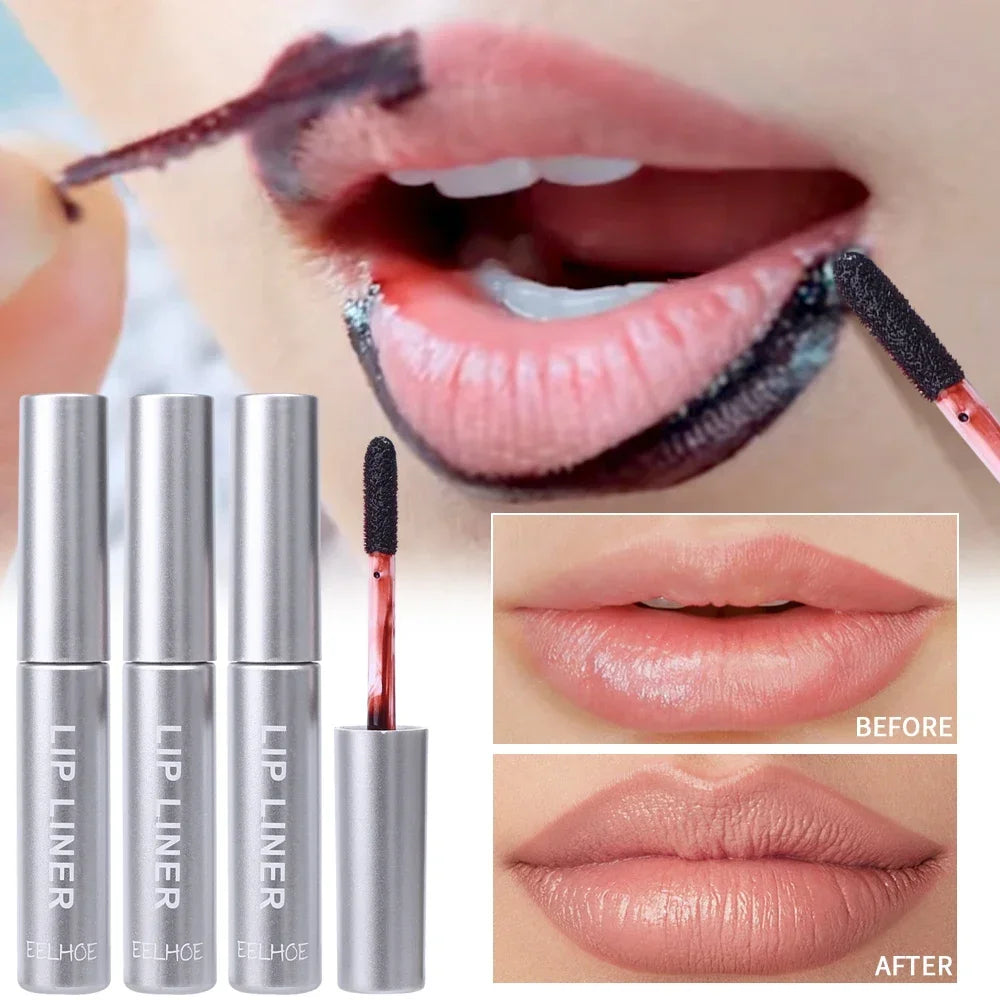 Waterproof Lip Liner Peel Off Tattoo Lipgloss Waterproof Long Lasting Matte Lip Tint Brown Contour Tear-off Lips Stain Cosmetics