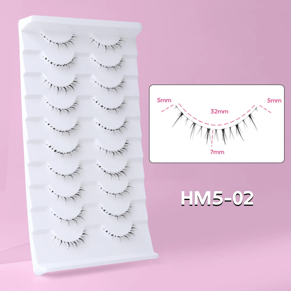 Bottom False Eyelashes Lower Lash Extensions 10 Pairs Under Fake Lashes Strip Manga Natural Look Pack Soft Make Up For Women