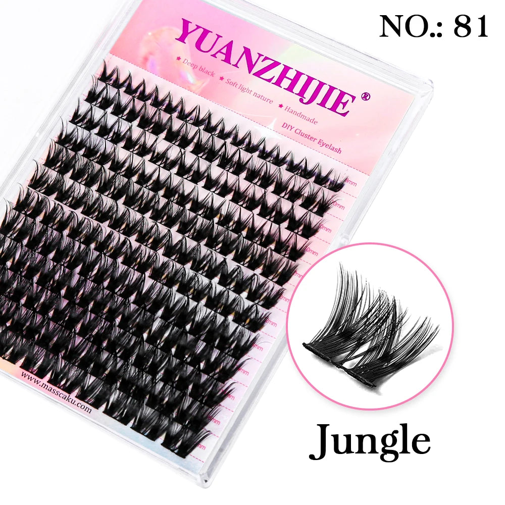 Mix Length 8-16mm DlY Eyelash Extension Waterproof Soft False Eyelashes Make Up Tools Segmented Lash Extensions Easy to Operate