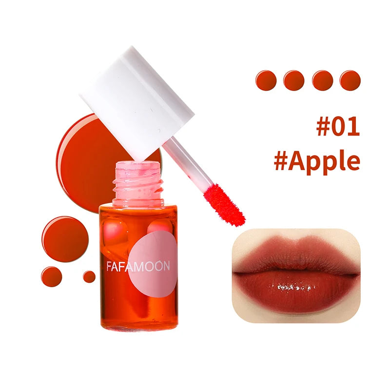 Long Lasting Water Tint Lipgloss Cup-resistant Nourishing Lip Stain Hydrating Lipstick Fruit Platter Series Lip Makeup Korean