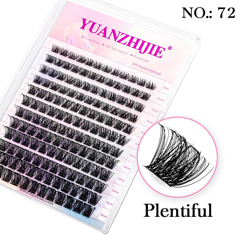 Mix Length 8-16mm DlY Eyelash Extension Waterproof Soft False Eyelashes Make Up Tools Segmented Lash Extensions Easy to Operate