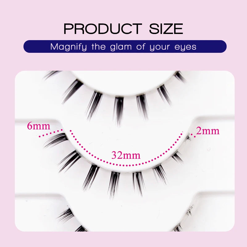 Bottom False Eyelashes Lower Lash Extensions 10 Pairs Under Fake Lashes Strip Manga Natural Look Pack Soft Make Up For Women