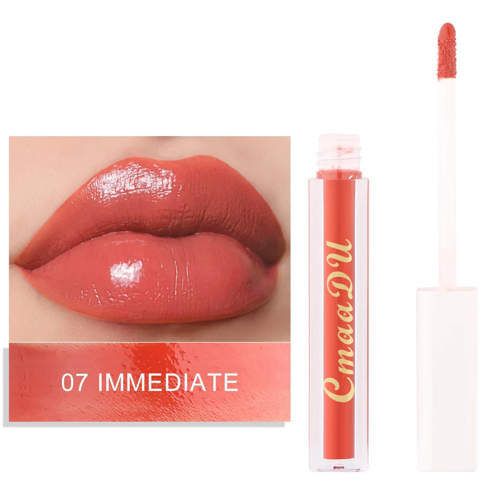 CmaaDu Hydrating Mirror Glossy Liquid Lipstick Lip Gloss  Moisturizing Lip Glaze  Non-Sticky Tint Glow Plumper Makeup Lipgloss