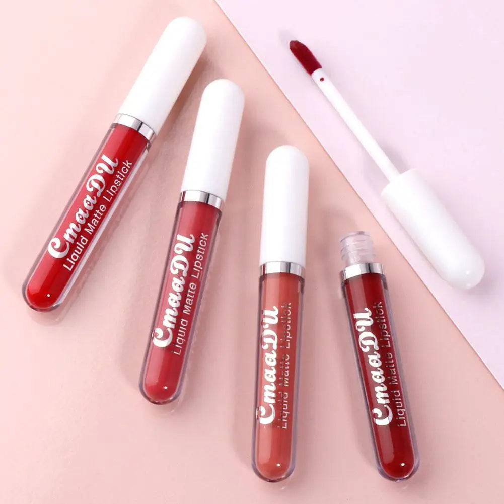 18 Color Waterproof Liquid Matte Lipstick Long Lasting Sexy Red Moisturizing Lip Gloss Velvet Non-Stick Lip Tint Makeup Cosmetic