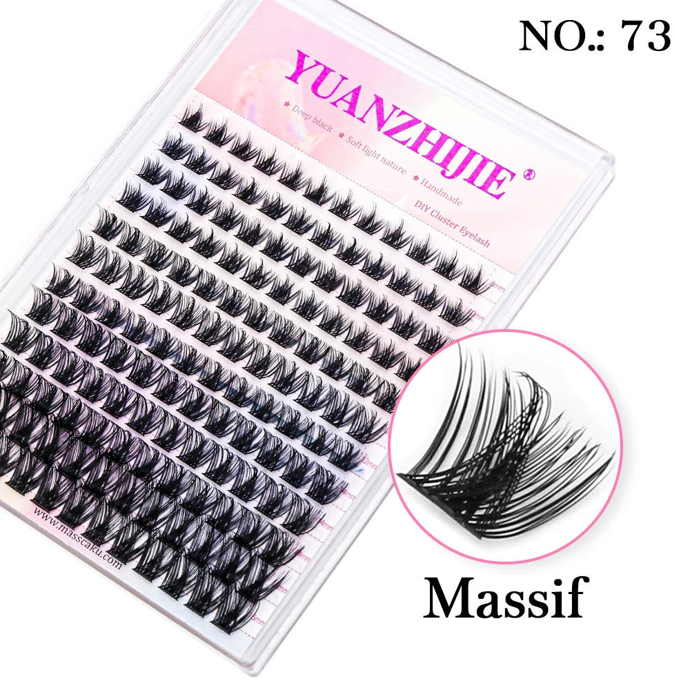 Mix Length 8-16mm DlY Eyelash Extension Waterproof Soft False Eyelashes Make Up Tools Segmented Lash Extensions Easy to Operate