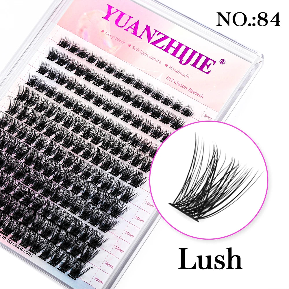 Mix Length 8-16mm DlY Eyelash Extension Waterproof Soft False Eyelashes Make Up Tools Segmented Lash Extensions Easy to Operate