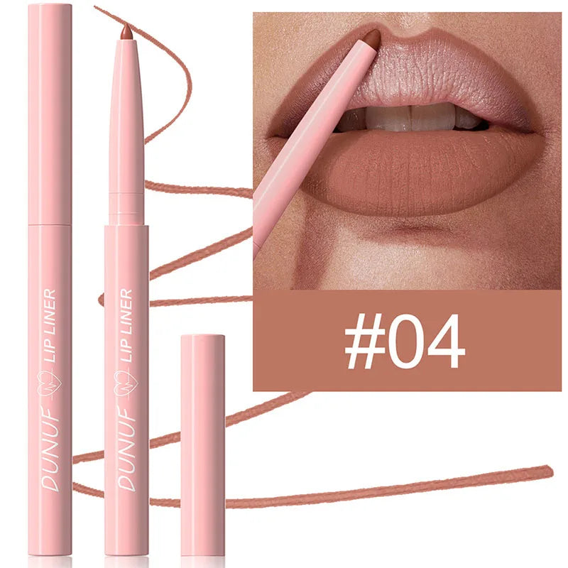 Matte Lip Liner Pencil Long-lasting Creamy Plumping Lip Stain Waterproof Natural Nude Brown Slim Lipliner Makeup Tapered Nib