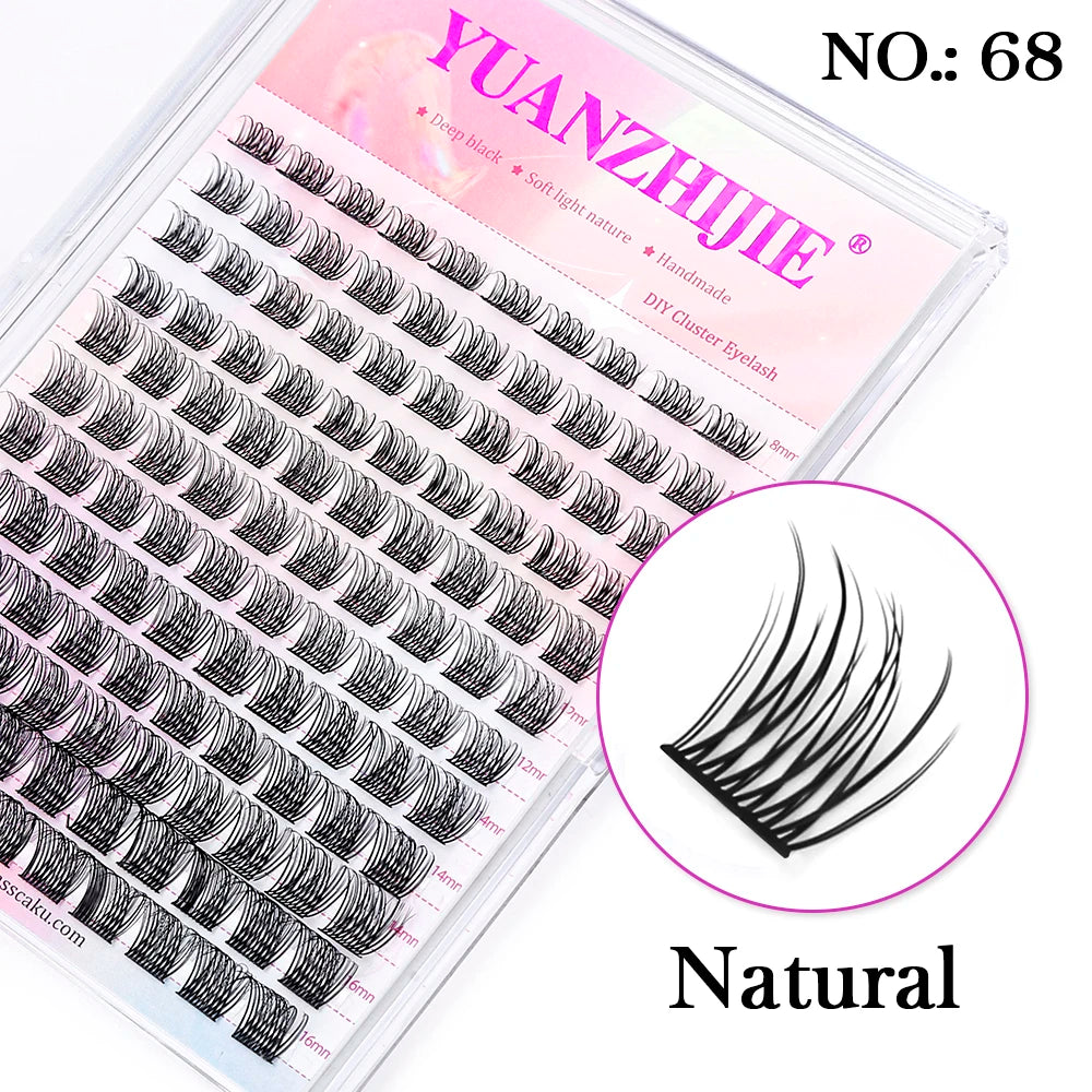 Mix Length 8-16mm DlY Eyelash Extension Waterproof Soft False Eyelashes Make Up Tools Segmented Lash Extensions Easy to Operate