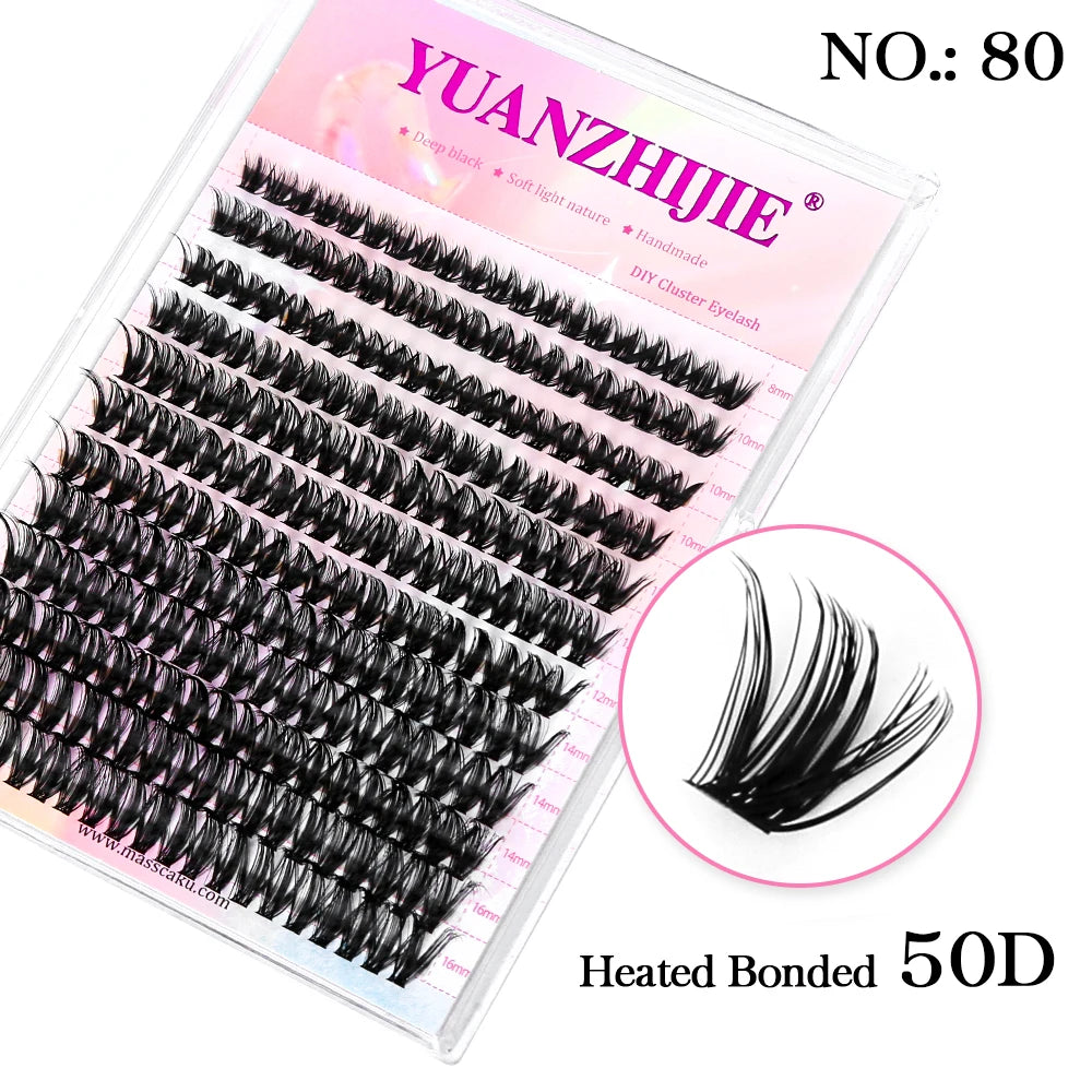 Mix Length 8-16mm DlY Eyelash Extension Waterproof Soft False Eyelashes Make Up Tools Segmented Lash Extensions Easy to Operate