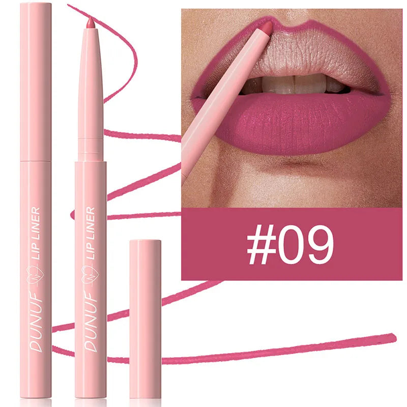 Matte Lip Liner Pencil Long-lasting Creamy Plumping Lip Stain Waterproof Natural Nude Brown Slim Lipliner Makeup Tapered Nib