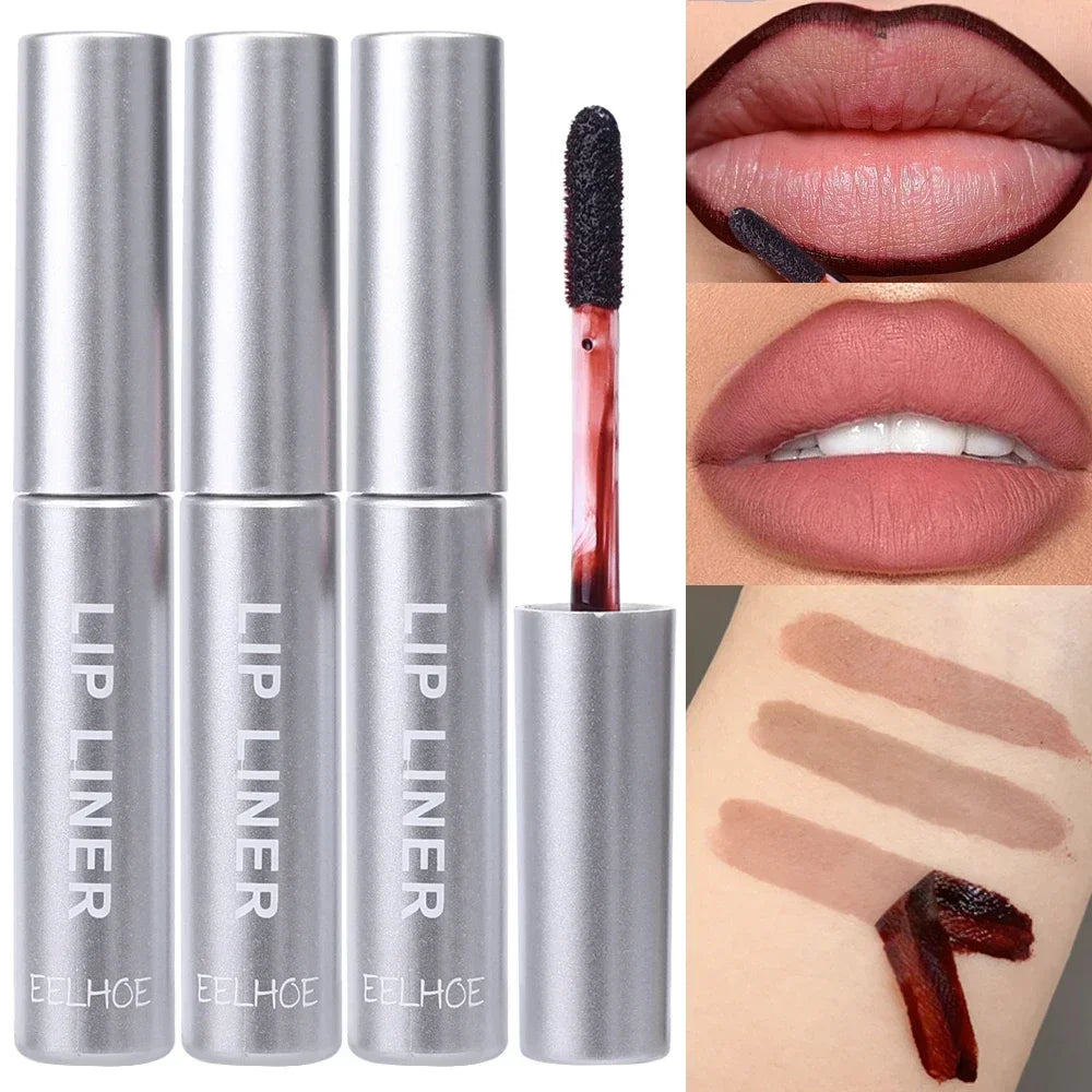 Waterproof Lip Liner Peel Off Tattoo Lipgloss Waterproof Long Lasting Matte Lip Tint Brown Contour Tear-off Lips Stain Cosmetics