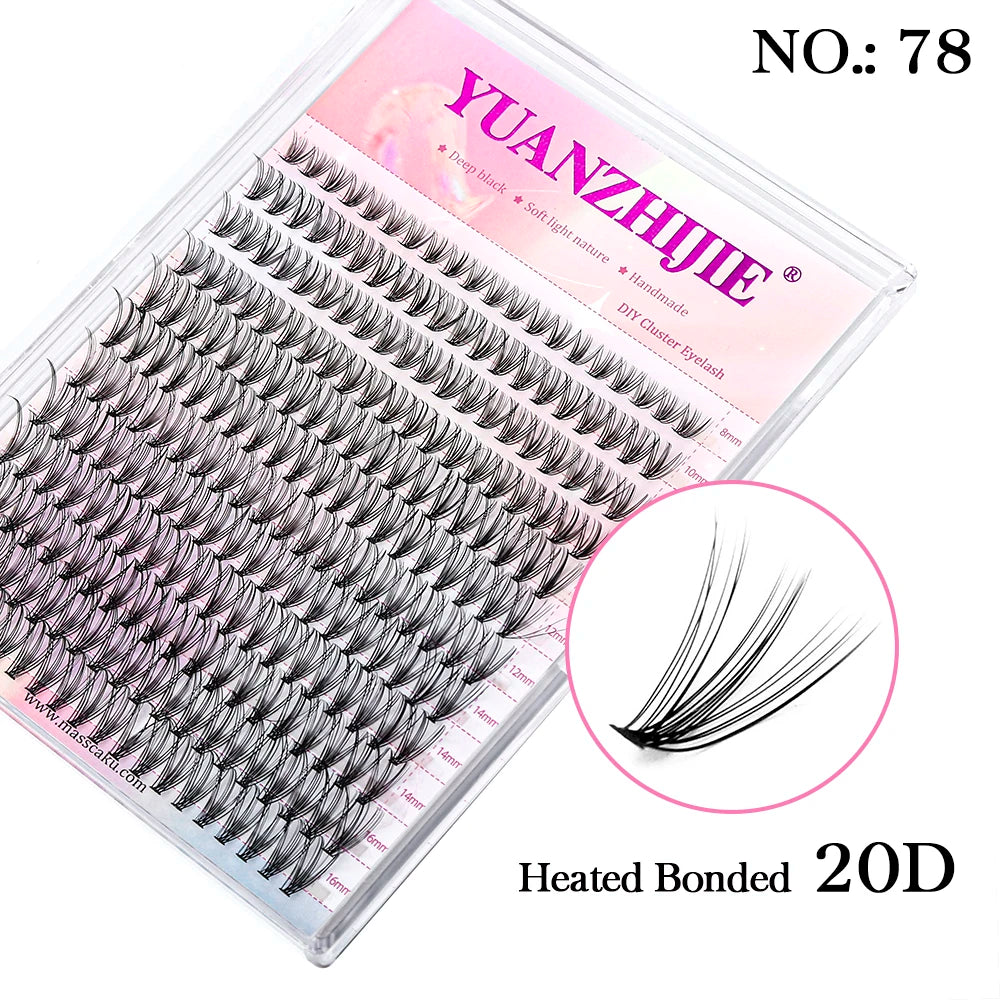 Mix Length 8-16mm DlY Eyelash Extension Waterproof Soft False Eyelashes Make Up Tools Segmented Lash Extensions Easy to Operate