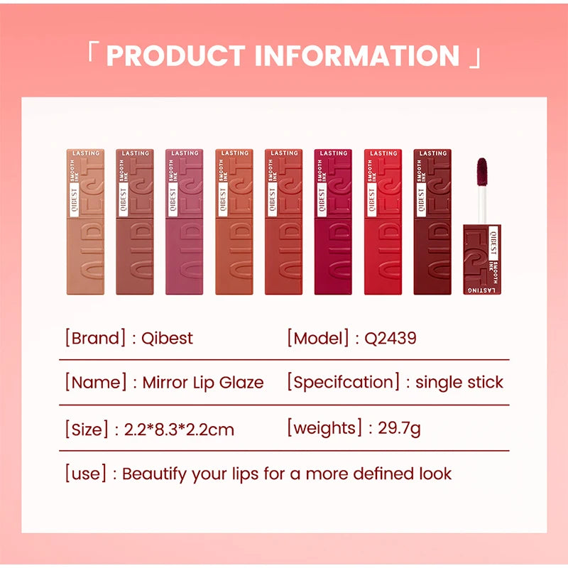 Waterproof Lip Gloss Mirror Lipgloss Glaze Moisturizing Water Glossy Lip Gloss Shine Liquid Lipstick Long Lasting Korean Makeup